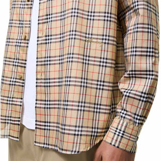 Burberry Camicia In Cotone Check 8130238 Per Uomo