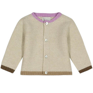 J.o Milano Cardigan Beige In Misto Lana 2663X1-01 Per Neonata