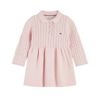 Tommy Hilfiger Vestina In Maglia Rosa KN0KN02308-TJQ Per Neonata