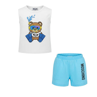 Moschino Completo Con Canotta E Shorts Per Neonato MMG001-LBA08