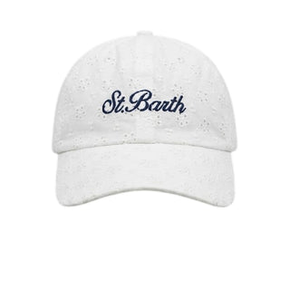 Mc2 Saint Barth Cappelli Da Baseball Jr In Cotone Sangallo Bianco BASB0008/00238L Per Bambina