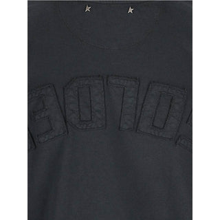 Golden Goose T-shirt Girocollo Nera Con Logo GUP01873.P001576.90456
