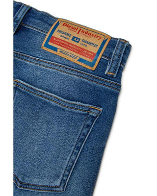 Diesel Jeans Wide Leg in denim blu da bambina J02323-KXBQF