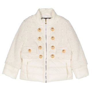 Balmain BT2A77 Girls' Two-Tone Zip Up Jacket