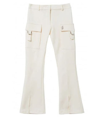 Miss Blumarine Pantaloni avorio a zampa da bambina IF4051-J1857