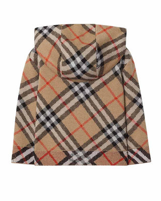 Burberry Maglia in lana Check con zip e cappuccio 8104318