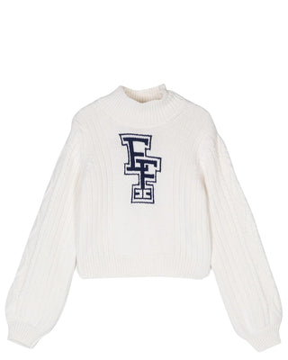 Elisabetta Franchi Maglia dolcevita con logo EFMA141.C