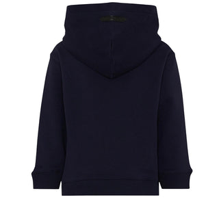 Lanvin Felpa Blu Con Cappuccio E Logo N30435/855 Per Bambini