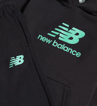 New Balance Tuta Nera In Cotone LAKB0322-BM078 Per Bambino
