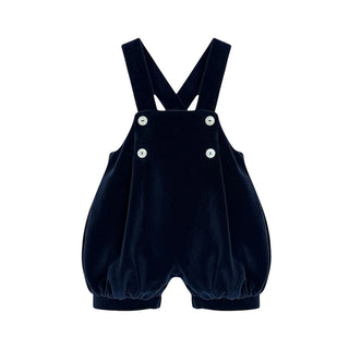 Arc-en-ciel Completo con camicia e salopette blu in velluto 1131B