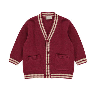 J.o Milano Cardigan College in misto lana da neonato 563I3
