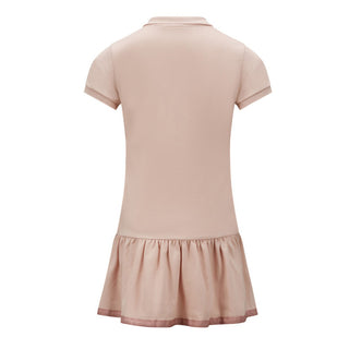 Moncler Abito Rosa In Piqué Di Cotone Da Bambina K19548I00014-514