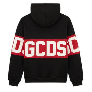GCDS Felpa Nera Con Cappuccio E Logo Z0UKQE583F004/999R