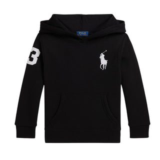 Polo Ralph Lauren Felpa Nera Con Cappuccio E Big Pony 323979316002 Per Bambino