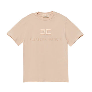 Elisabetta Franchi T-shirt in jersey a maniche corte con logo EFTS250.0