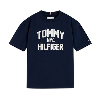 Tommy Hilfiger T-shirt Blu Con Logo KB0KB10641-C1GJ Per Bambino