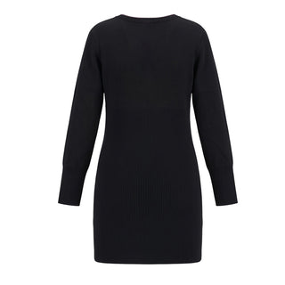 Patrizia Pepe Abito Midi Nero In Maglia 7A0043/K9G3-K103 Per Bambina