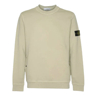Stone Island Felpa girocollo beige con Compass 811561241/V0197
