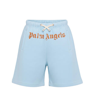 Palm Angels Bermuda Celeste In Felpa Con Logo PBCI006S26FLE003/960