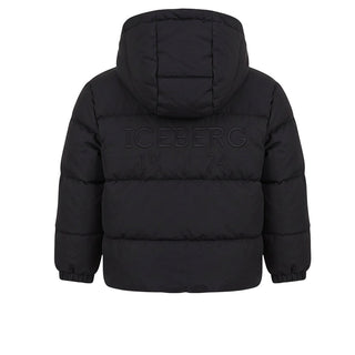 Iceberg Giubbino Trapuntato Nero Con Cappuccio GBICE7305B-V3 Per Neonato