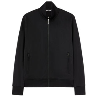 Palm Angels Felpa nera Track con logo curved PMBD089C99FAB0011003