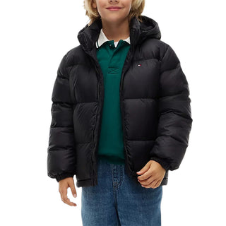 Tommy Hilfiger Piumino Trapuntato Nero KB0KB10091-BDSJ Per Bambini