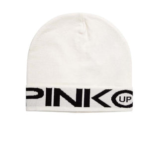 Pinko Cappello bianco in misto viscosa con logo F4PIJGHT219