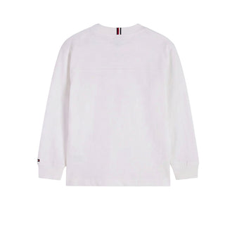 Tommy Hilfiger T-shirt Bianca A Maniche Lunghe KB0KB10642-YBR Per Neonato