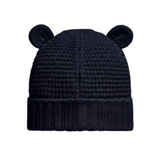 Moncler Cappello Blu In Lana Con Orecchie L29513B00005-742 Per Neonato