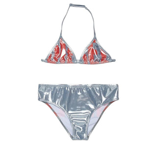 Diesel Costume Due Pezzi Con Finitura Metallizzata Per Bambina J02722-KYA1E-K90A