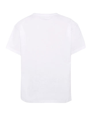 Maison Margiela T-shirt in jersey bianca con stampa M60907-MM04I