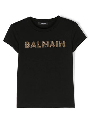 Balmain Short Sleeve T-Shirt with Front Logo BT8A21-J0177