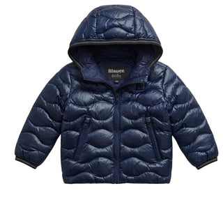 Blauer Giubbino Trapuntato A Onde Blu 26WBBXC02300-888 Bryant Per Neonato