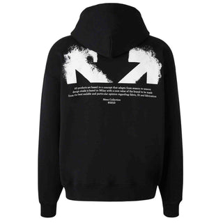 Off-White Felpa Nera Con Cappuccio Da Uomo 44MBB085S26F00A001