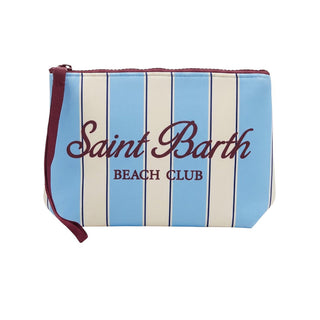 Mc2 Saint Barth Pochette Aline In Scuba A Righe Bianche E Azzurre ALIN001/00605L