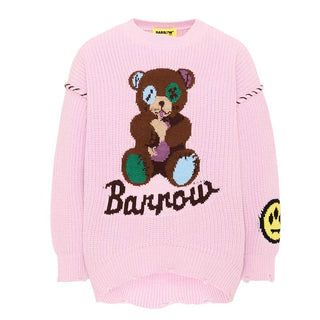 Barrow Abito In Maglia Rosa Con Teddy F6BKJGKD041-409 Per Bambina
