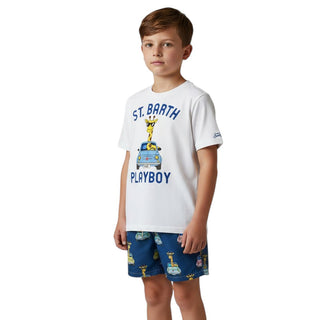 Mc2 Saint Barth T-shirt Denver Jr Con Stampa Giraffa DNV0001/01957L Per Bambino
