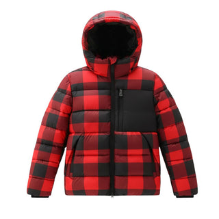 Woolrich Giubbino trapuntato a quadri con cappuccio CFWKOU0301MRUT3208