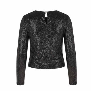 Patrizia Pepe Maglia In Velluto Lurex Nero 7M0124/J0065-K103 Per Bambina