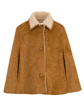 Doudou Cappotto a mantella in eco-shearling DV2A23-H0058