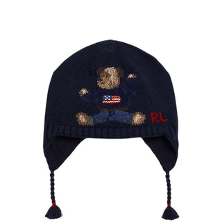 Polo Ralph Lauren Cappelli Blu Con Paraorecchie 320980661001 Per Neonato