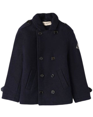 Roy Roger's Cappotto blu in misto lana da bambino RBB098CF68XXXX