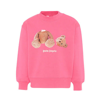 Palm Angels Felpa Fucsia In Cotone Con Teddy PGBA013S26FLE002/044