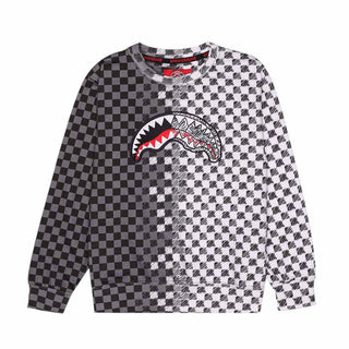 SPRAYGROUND Felpa Girocollo Con Motivo A Scacchi Da Bambino SPY1411E