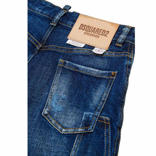 Dsquared2 Bermuda In Denim Blu Scuro DQ3212-D0AFS-DQ01