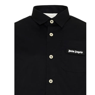 Palm Angels Camicia Nera Con Logo F6PAJBSI169/110 Per Bambino