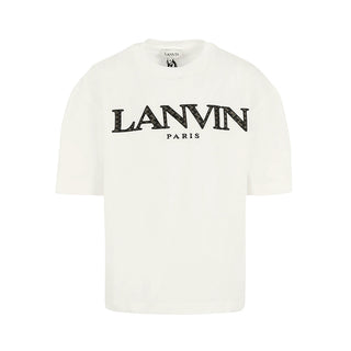 Lanvin T-shirt in jersey a maniche corte con logo N30283