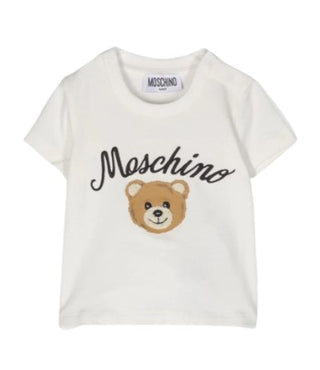 Moschino T-Shirt mit Rundhalsausschnitt und MUM03O-Stickerei
