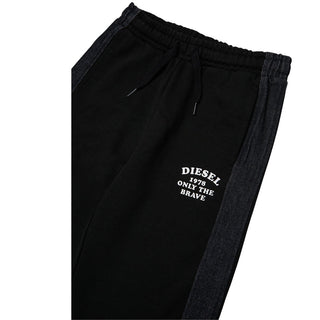 Diesel Pantaloni Tuta Neri In Felpa J02983-0JEAD-K900 Per Bambini