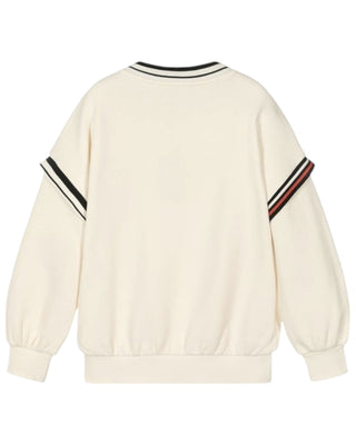 Emporio Armani Felpa avorio con logo ricamato 6D4BJL-1JWPZ